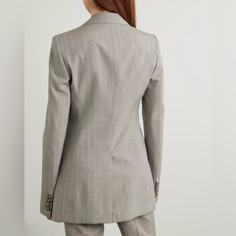 Stella McCartney Taupe Pinstripe Blazer - Picture 2 of 16